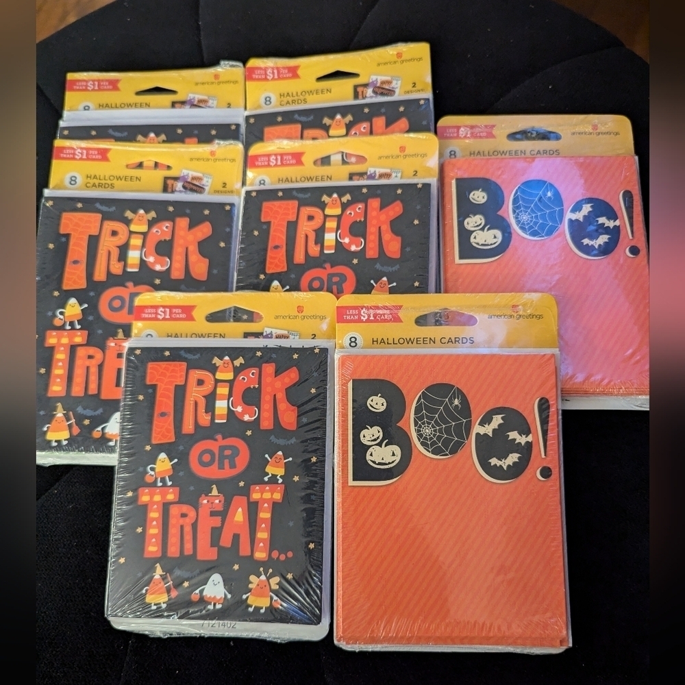 Halloween American Greetings Cards 7 packs of 8 cards